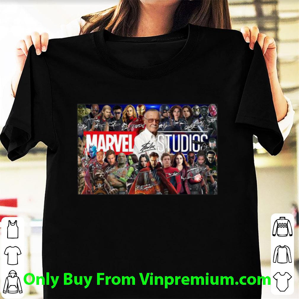 Premium Marvel Studios Stan Lee And Superheroes Signatures shirt