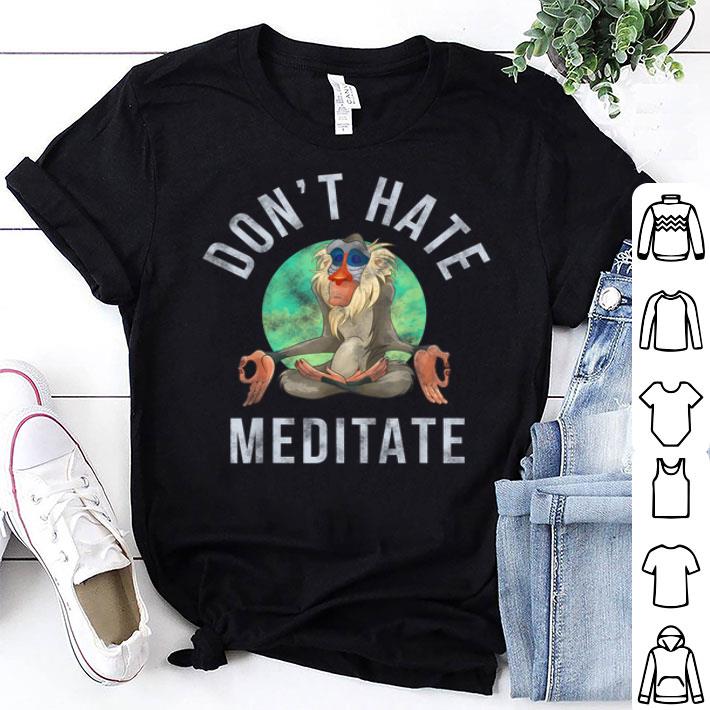 The Lion King Rafiki Don't Hate Meditate Portrait Shirt