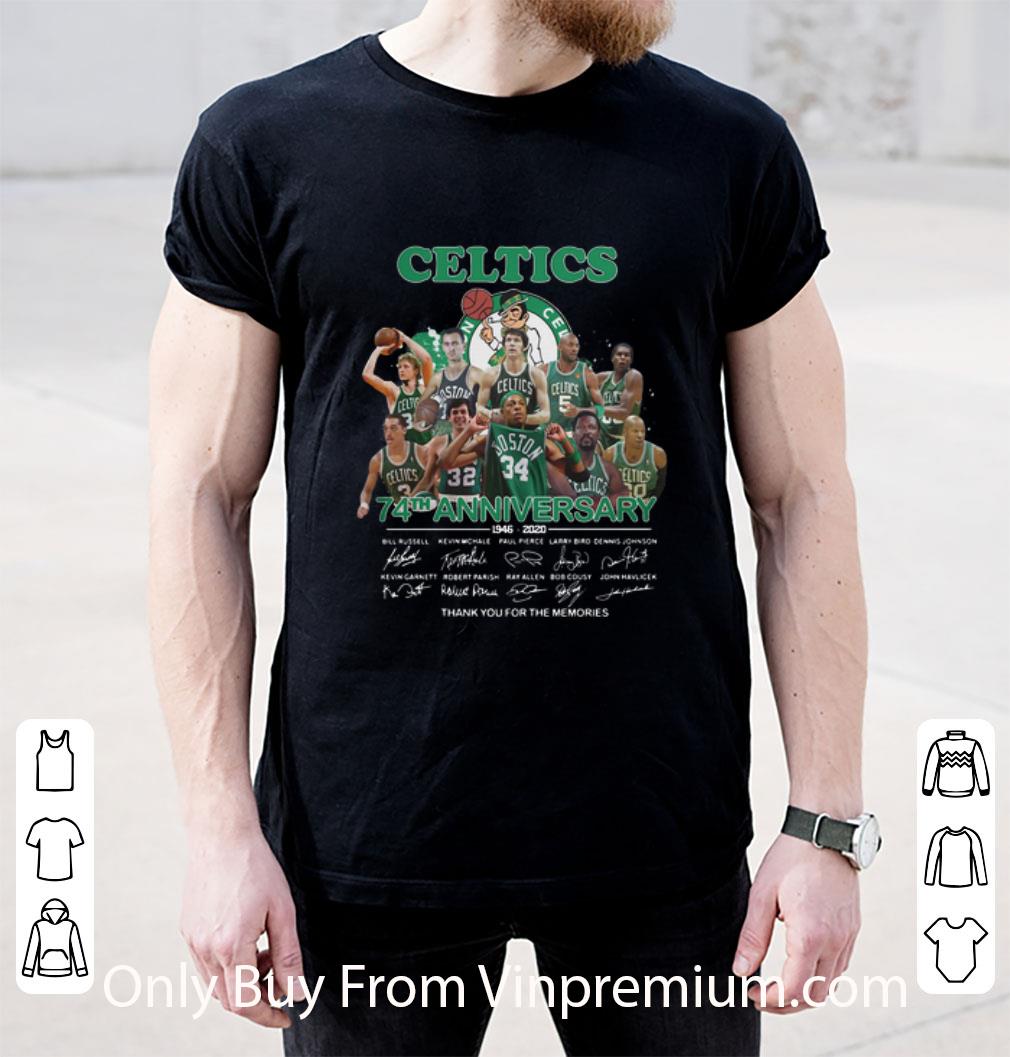 Top Boston Celtics Logo 74th Anniversary Signatures shirt