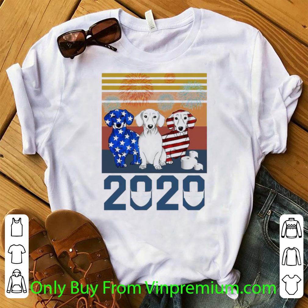Premium Vintage Dachshund Independence Day 2020 Mask shirt