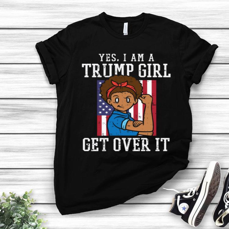 Black Trump Girl Afro Rosie Riveter Pro Donald 2020 Women Shirt