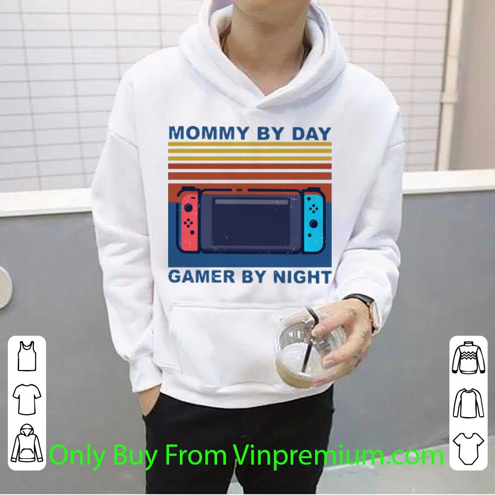 b08cc531 pretty vintage mommy by day gamer by night shirt 4 - Pretty Vintage Mommy By Day Gamer By Night shirt