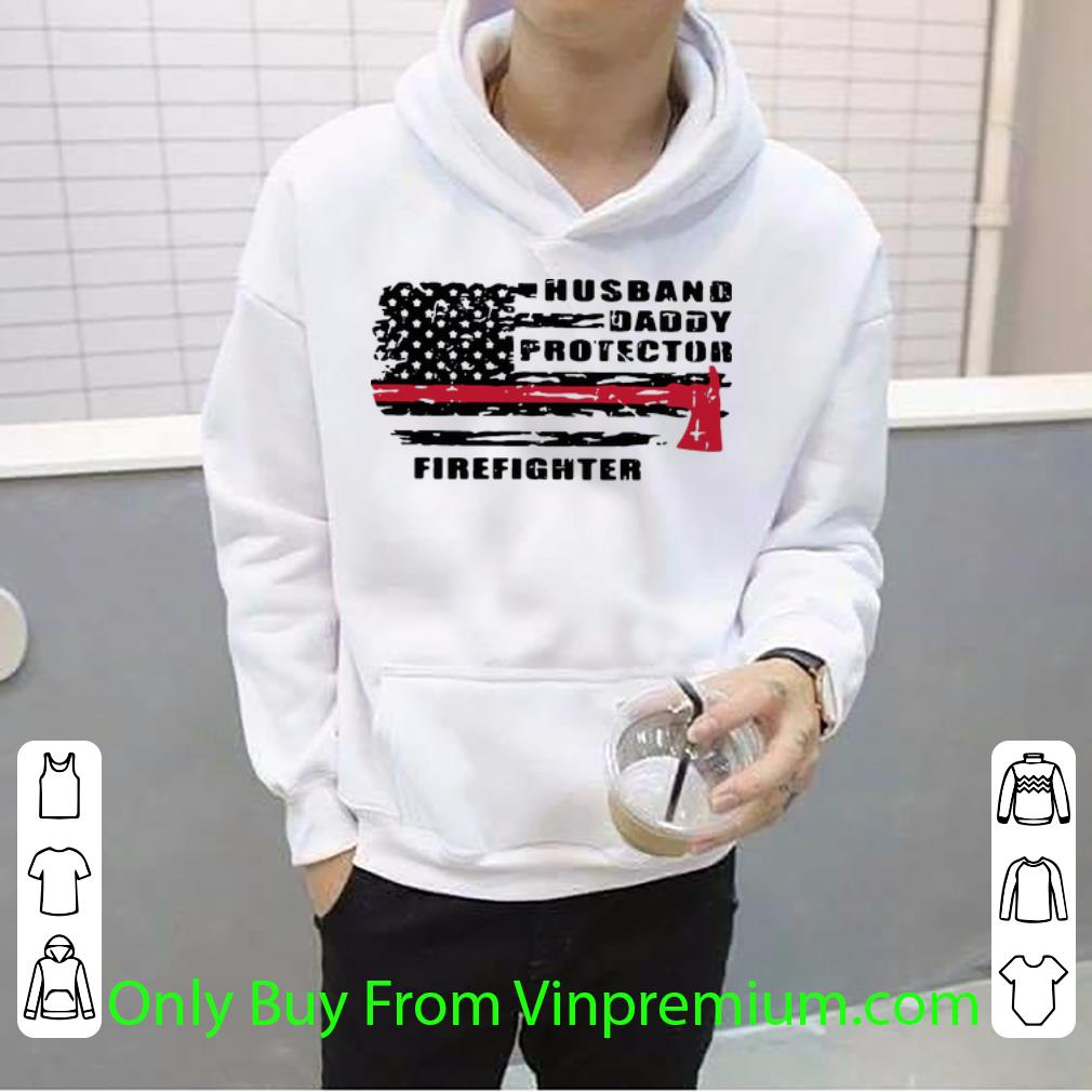 bf91276c great husband daddy protector firefighter american flag shirt 4 - Great Husband Daddy Protector Firefighter American Flag shirt