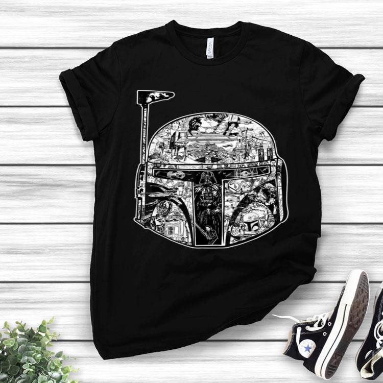 Star Wars Boba Fett Helmet Storyline Graphic Shirt