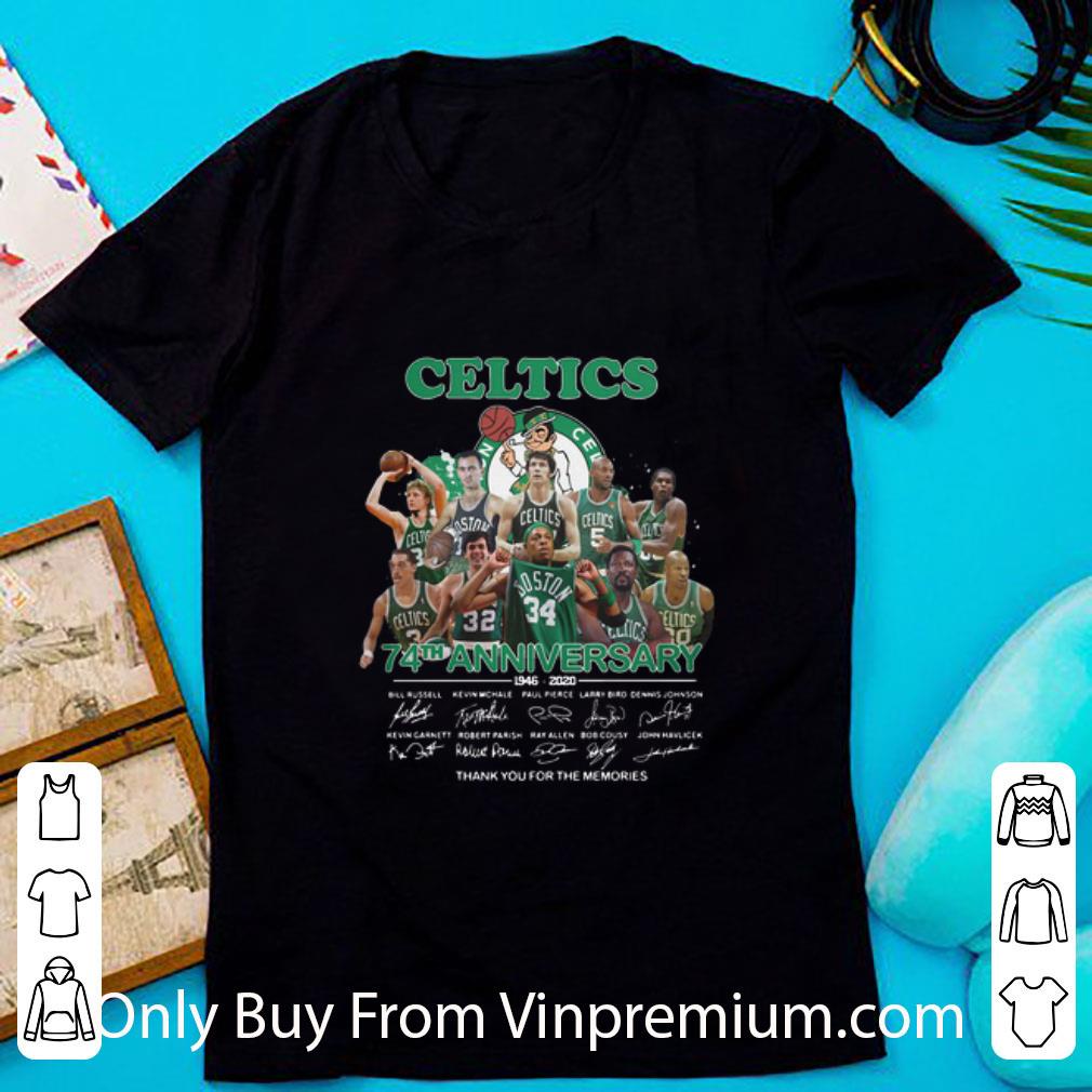 Top Boston Celtics Logo 74th Anniversary Signatures shirt