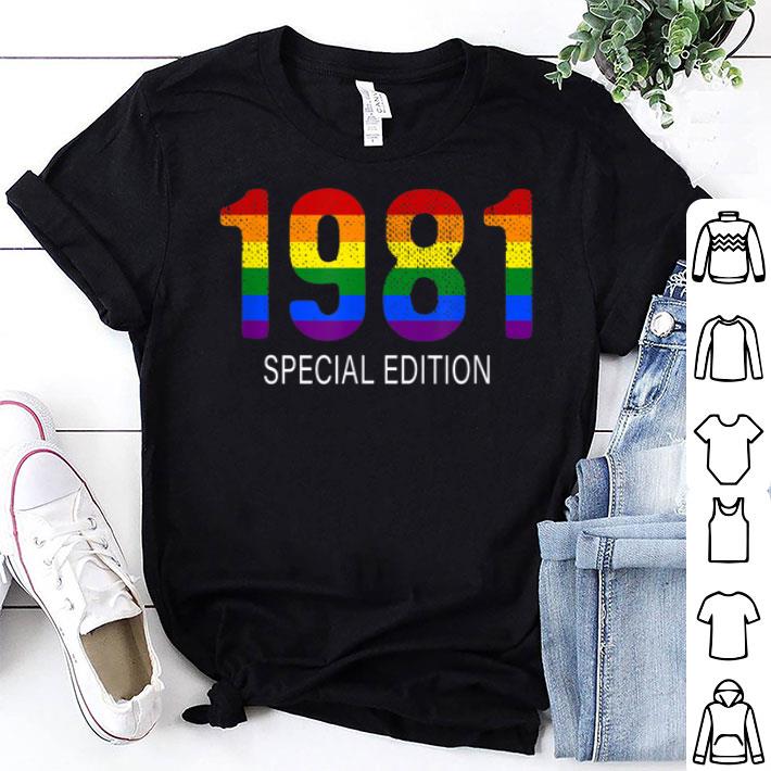 1981 Rainbow Pride LGBT Gift Equality Outfit Birthday Shirt