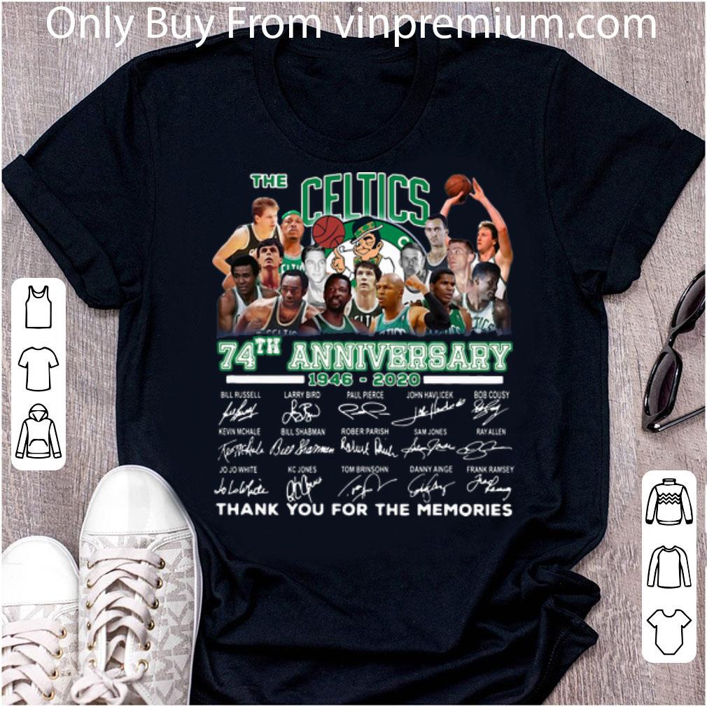 Premium The Celtics 74th Anniversary Thank You For The Memories Signatures shirt