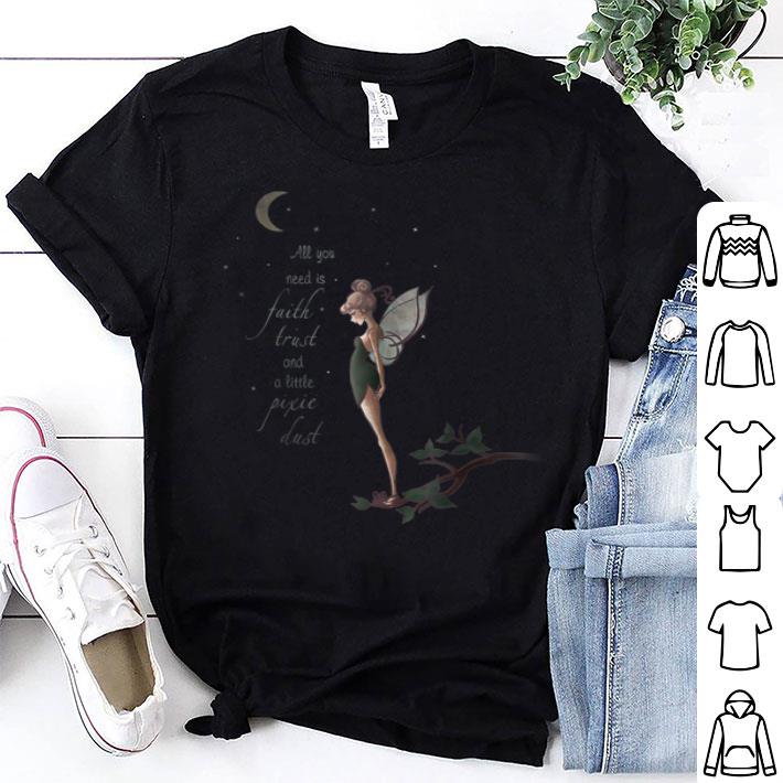 Peter Pan Tinker Bell Moon Quote Art Graphic Shirt