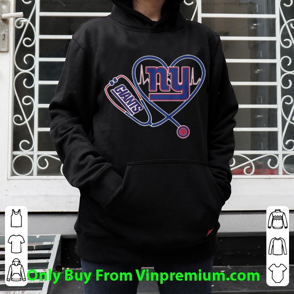 cf441f96 top new york giants heartbeat nurse stethoscope shirt 4 - Top New York Giants Heartbeat Nurse Stethoscope shirt