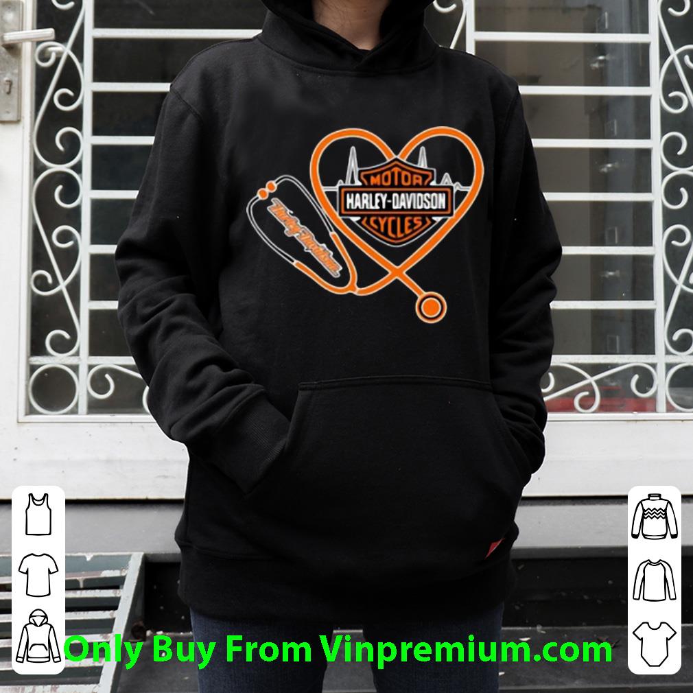 d74987e5 hot harley davidson heartbeat nurse stethoscope shirt 4 - Hot Harley Davidson Heartbeat Nurse Stethoscope shirt