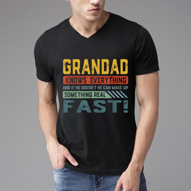Grandad Knows Everything Sayings Father's Day Gift Men Shirt
