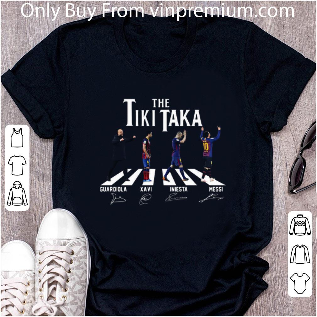 Official The Tiki Taka Abbey Road Barcelona Signatures shirt