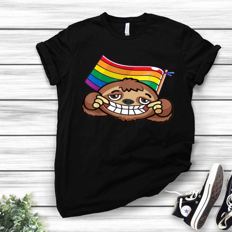 LGBT Flag T Sloth Gay Lesbian Resist Men Women Gift Shirt