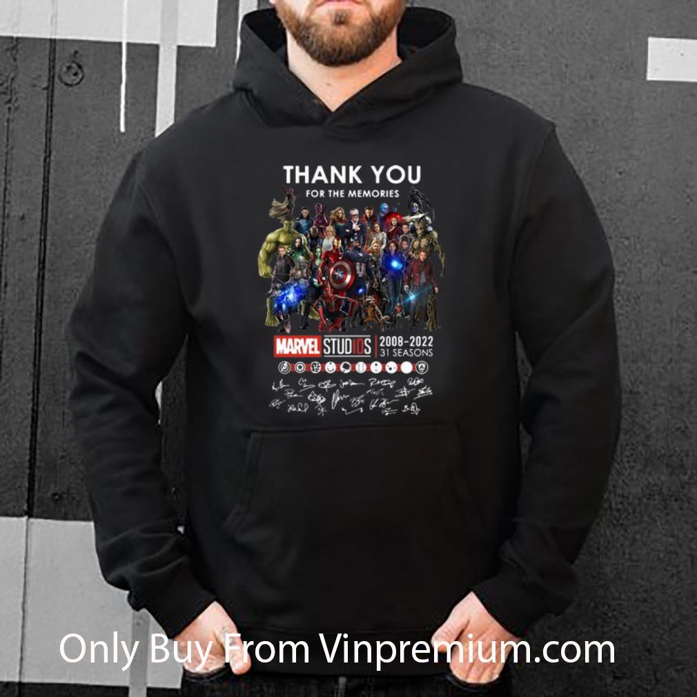 fd67f7a6 original thank you for the memories marvel studios 2008 2022 signatures shirt 4 - Original Thank You For The Memories Marvel Studios 2008-2022 Signatures shirt