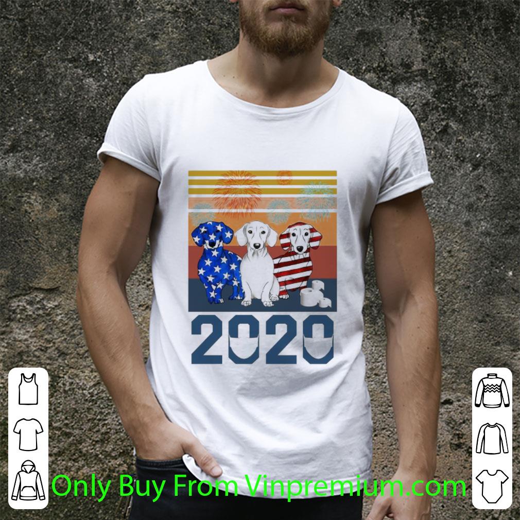 Premium Vintage Dachshund Independence Day 2020 Mask shirt
