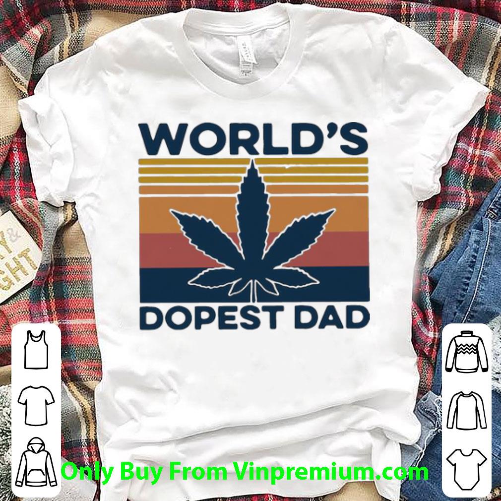 Original Vintage Weed World's Dopest Dad Father's Day shirt