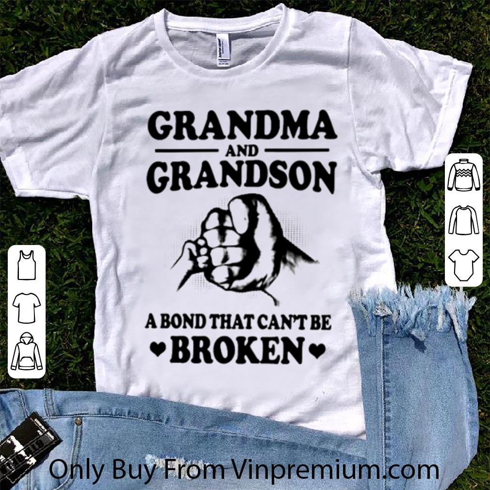 Premium Grandma And Grandson A Bond That Can’t Be Broken shirt