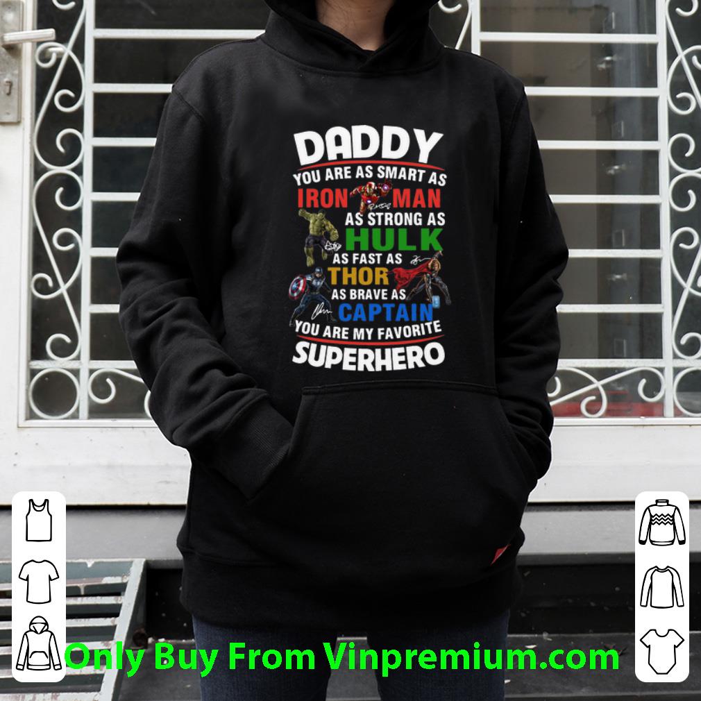 41ccfb8d premium daddy iron man hulk thor captain you are my favorite superhero shirt 4 - Premium Daddy Iron Man Hulk Thor Captain You Are My Favorite Superhero shirt