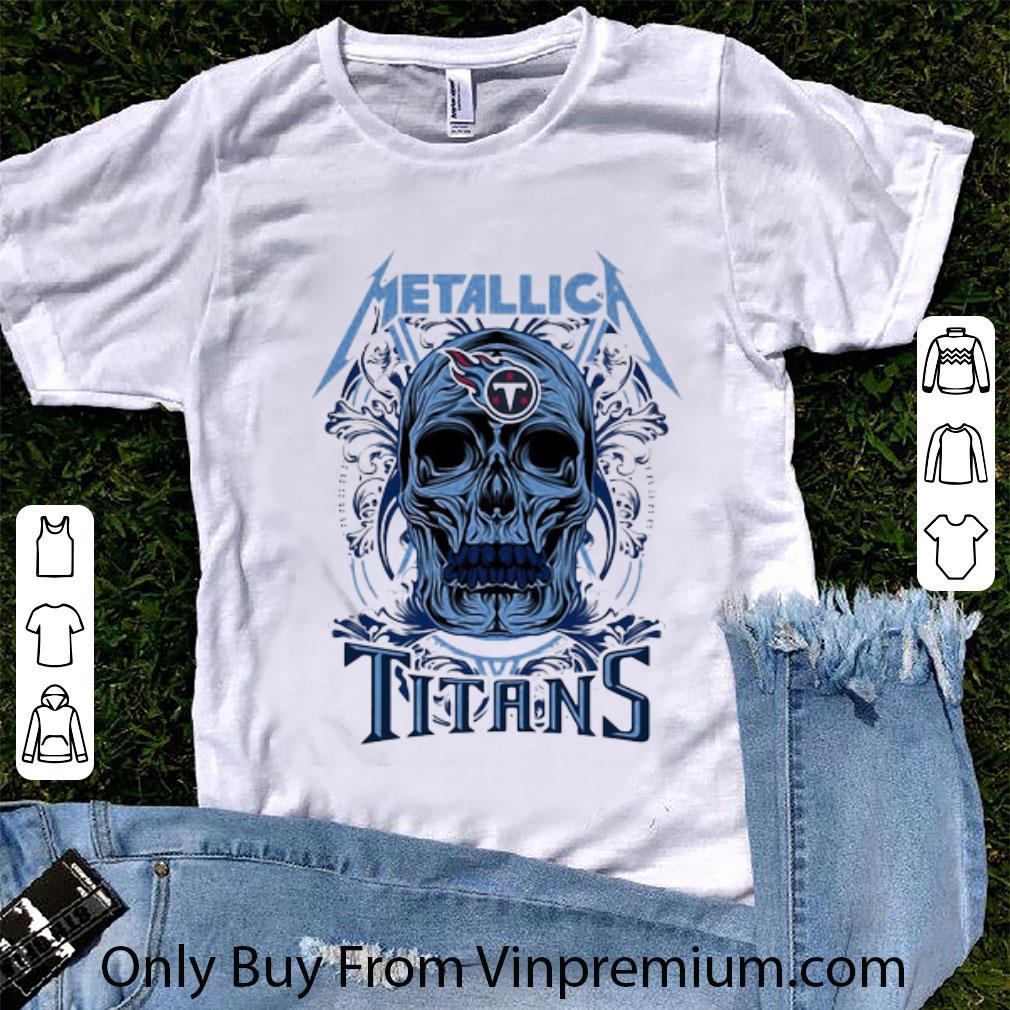 Awesome Skull Metallica And Tennessee Titans shirt