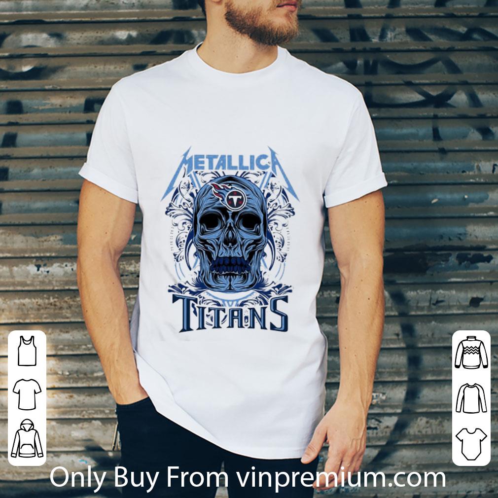 Awesome Skull Metallica And Tennessee Titans shirt