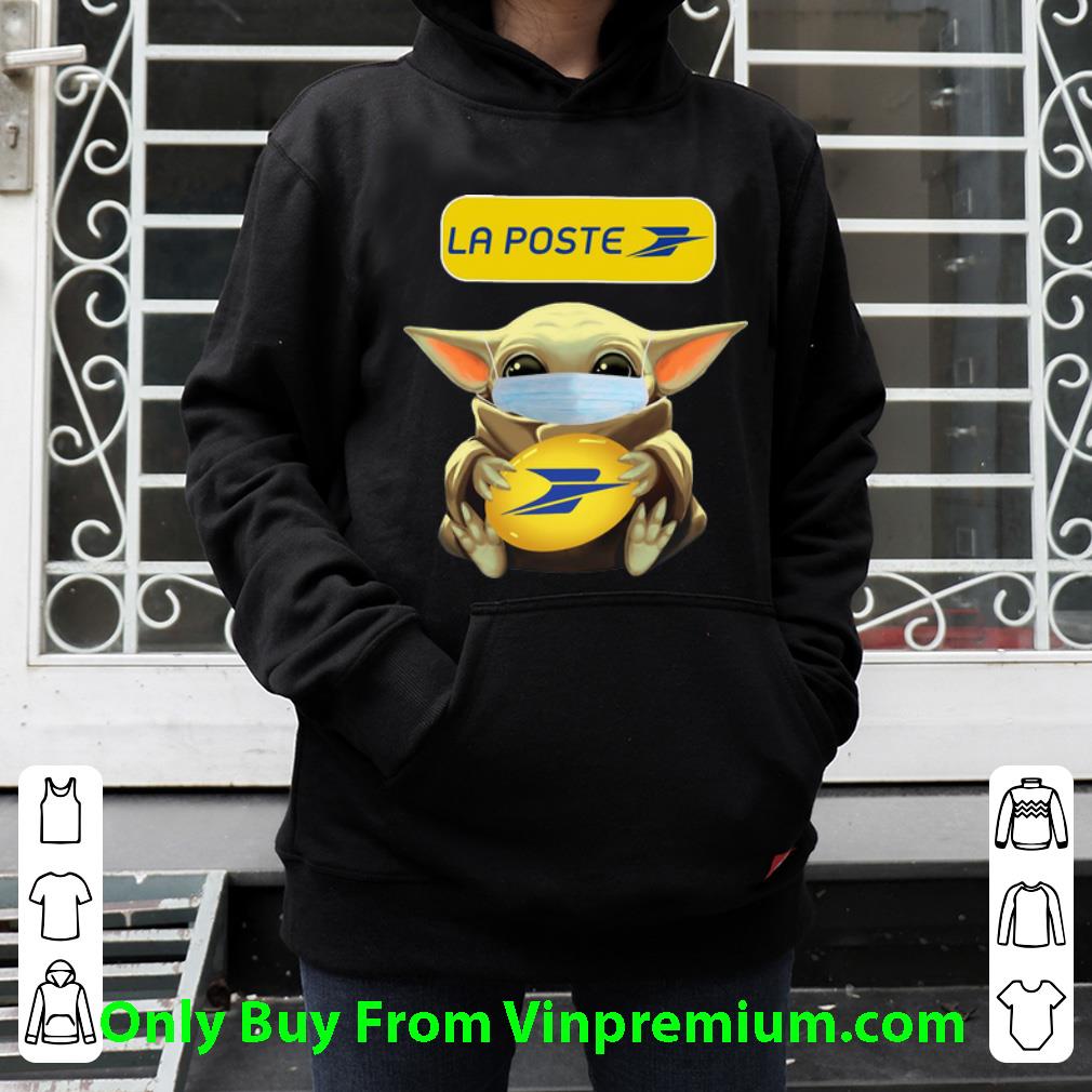 80802800 awesome star wars baby yoda face mask hug la poste shirt 4 - Awesome Star Wars Baby Yoda Face Mask Hug La Poste shirt