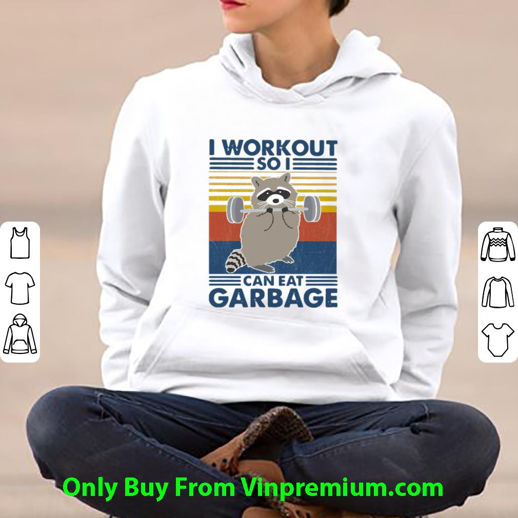 9fc59cbc awesome vintage racoon i workout so i can eat garbage shirt 4 - Awesome Vintage Racoon I Workout So I Can Eat Garbage shirt