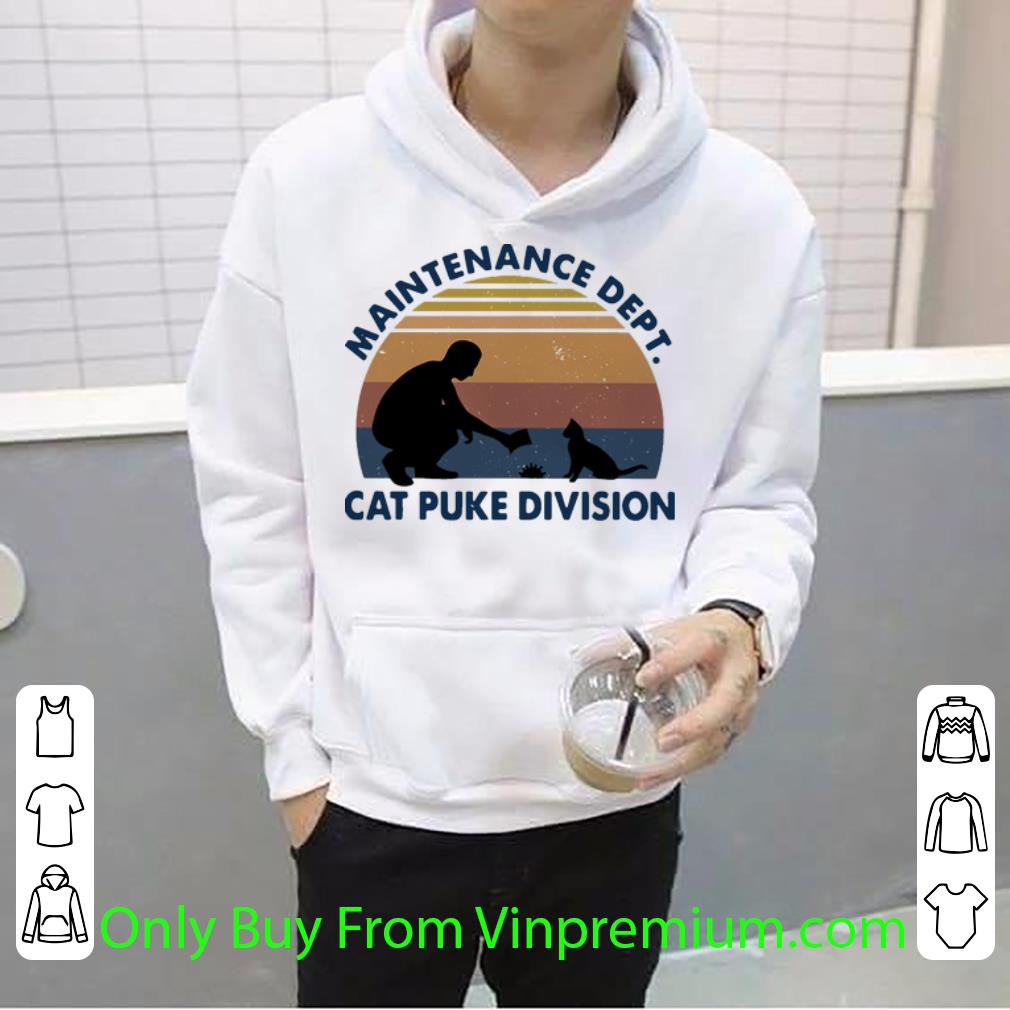 a09f7096 great vintage maintenance dept cat puke division shirt 4 - Great Vintage Maintenance Dept Cat Puke Division shirt