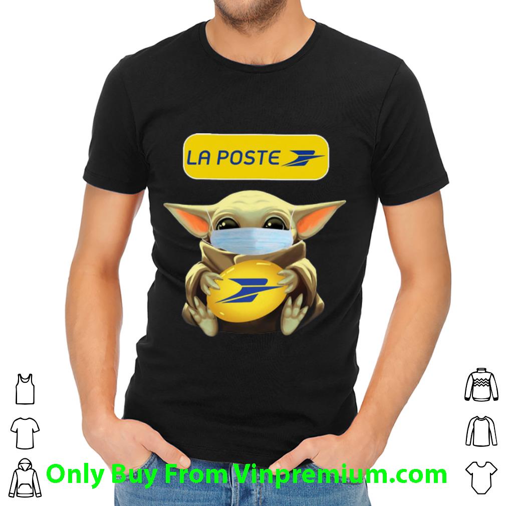 Awesome Star Wars Baby Yoda Face Mask Hug La Poste shirt