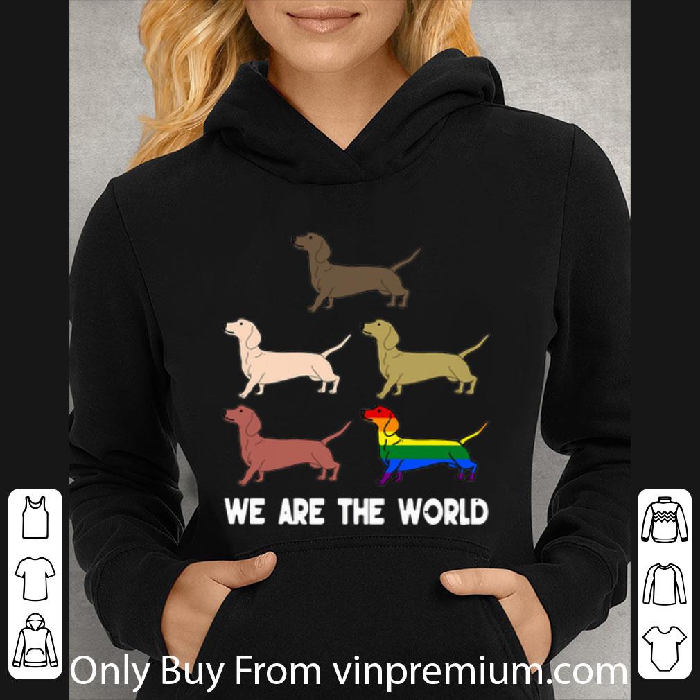bd779ee8 official dachshund we are the world lgbt togetherness shirt 4 - Official Dachshund We Are The World LGBT Togetherness shirt