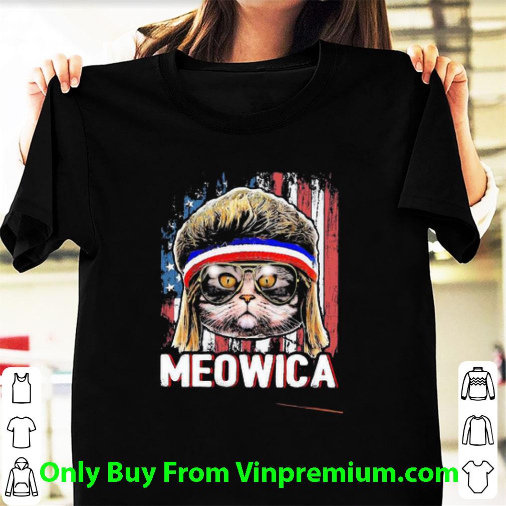 Official Cat Meowica American Flag Independence Day 4th Of July shirt