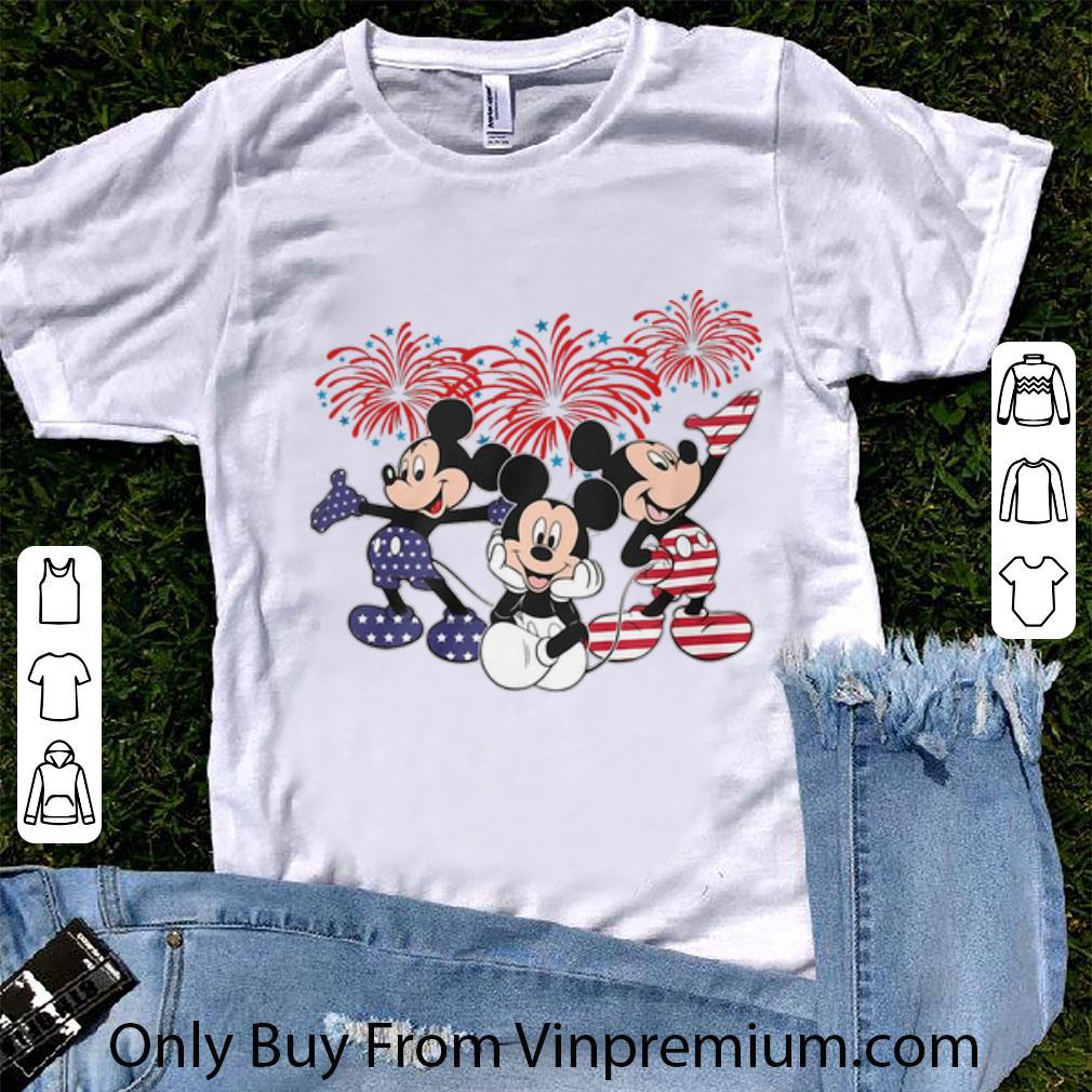 Top Mickey Mouse Firework Independence Day American Flag shirt