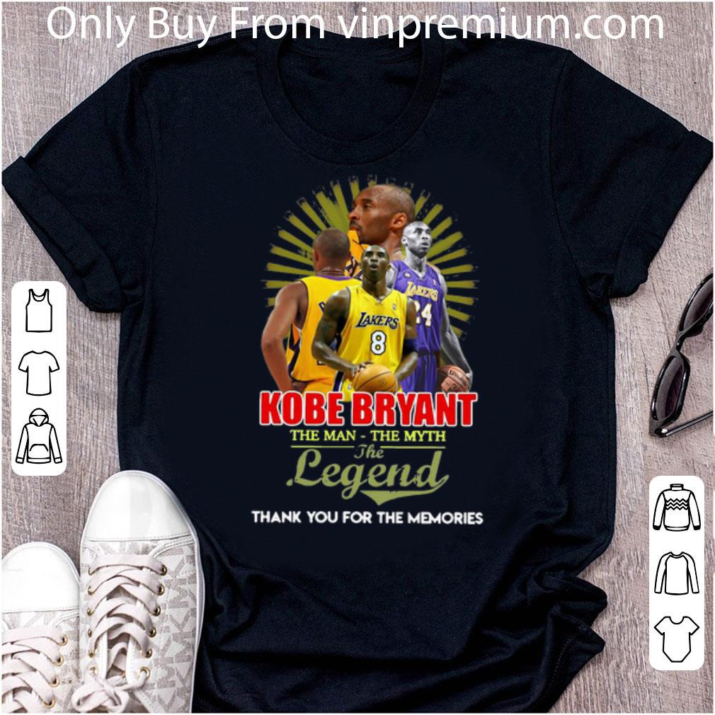 Top Kobe Bryant The Man The Myth The Legend Thank You For The Memories shirt
