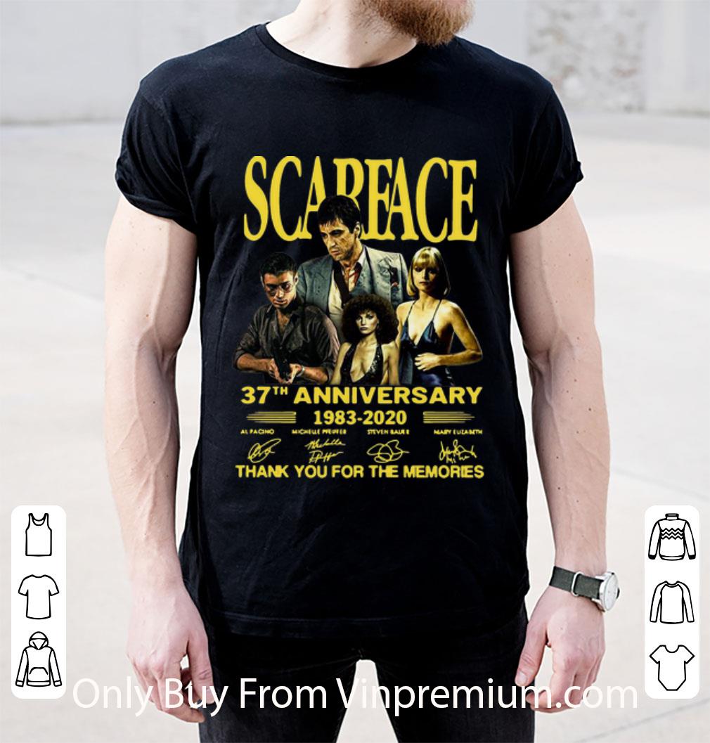 Nice Scarface 37th Anniversary Thank You For The Memories Signatures shirt