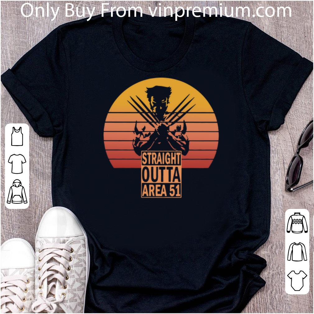 Top Straight Outta Area 51 Wolverine shirt