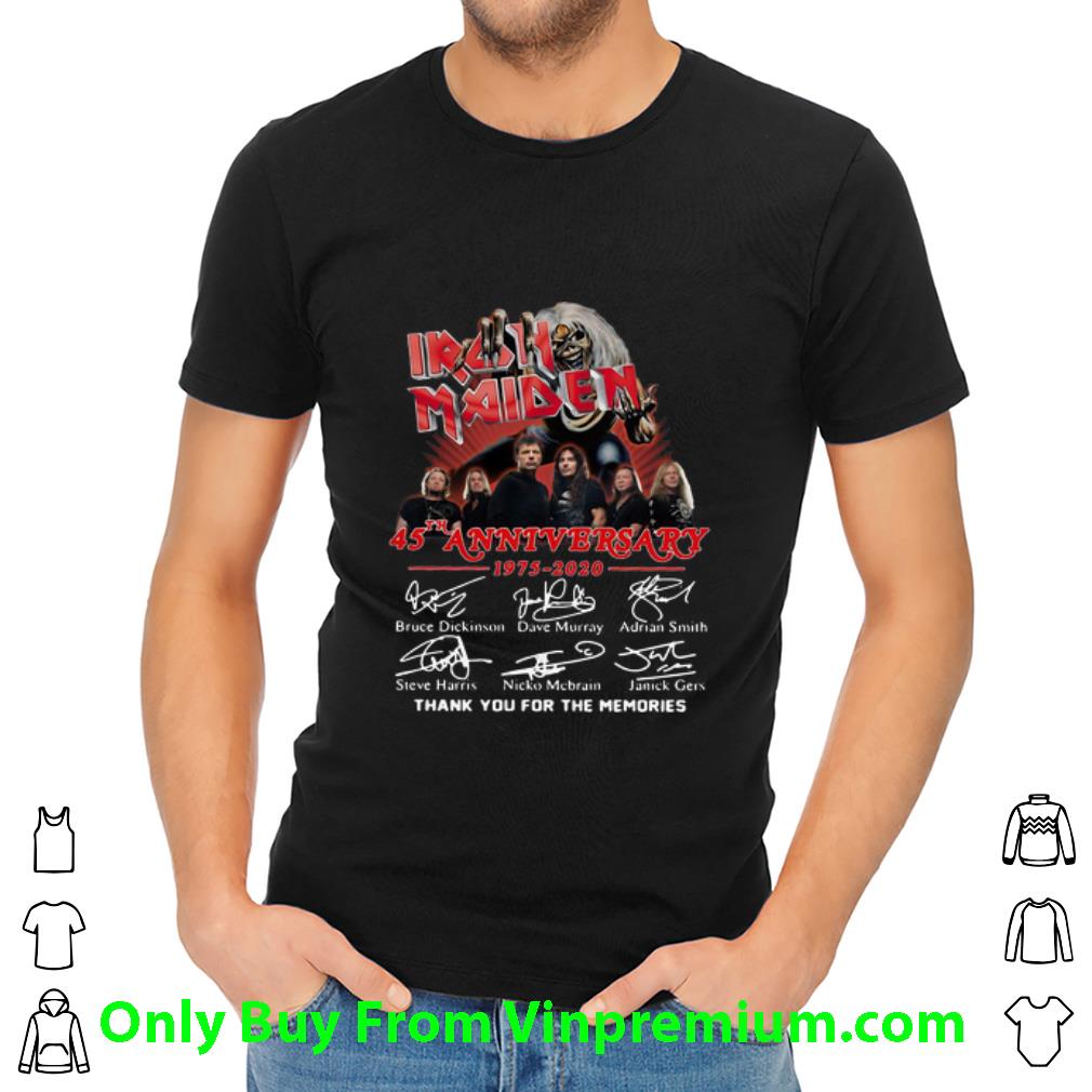 Top Iron Maiden 45th Anniversary Thank You For The Memories Signatures shirt