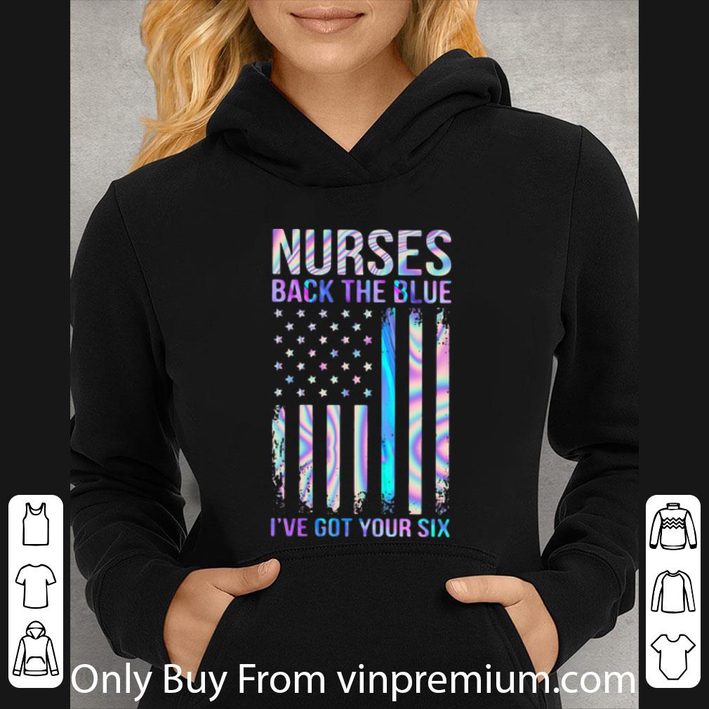 0a7e650b nice nurses back the blues i ve got your six american shirt 4 - Nice Nurses Back The Blues I’ve Got Your Six American shirt