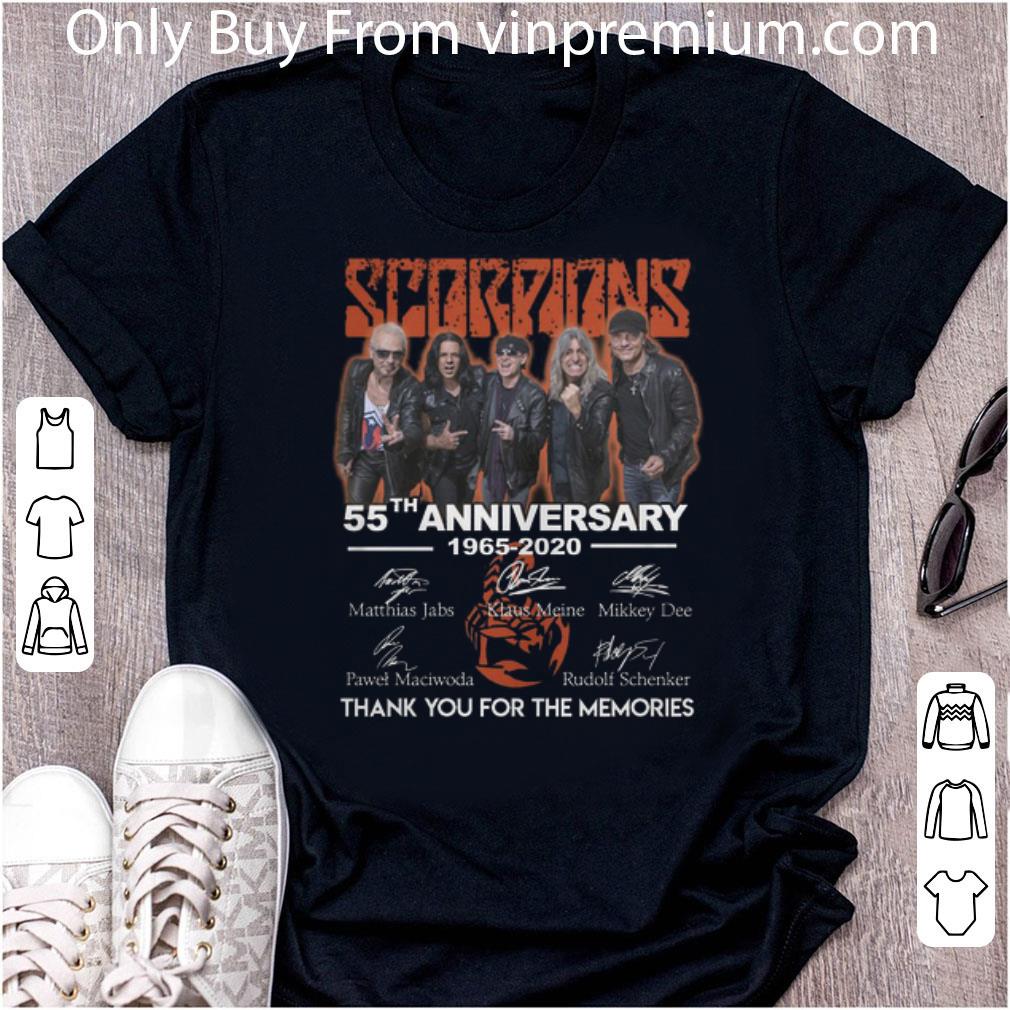Premium Scorpions 55th Anniversary Thank You For The Memories Signatures shirt