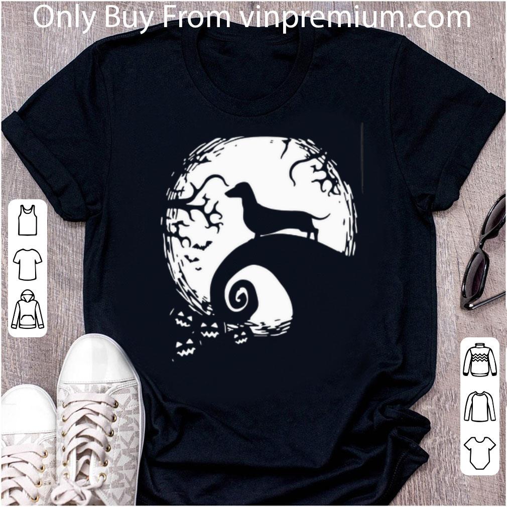 Nice Halloween Dachshund Dog And Moon shirt