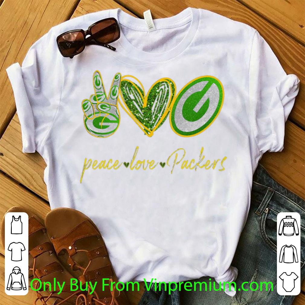 Nice Peace Love Packers Green Bay Packers shirt