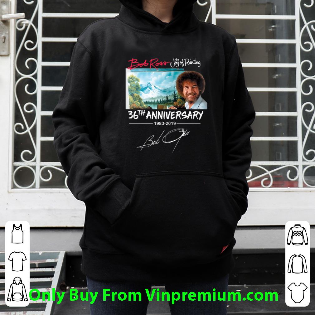 44352f7d top bob ross the joy of painting 36th anniversary signature shirt 4 - Top Bob Ross The Joy Of Painting 36th Anniversary Signature shirt