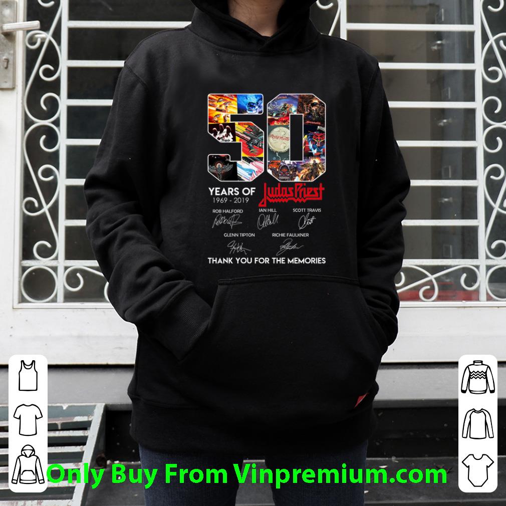 488cd6ba official 50 years of judas priest signature thank you for the memories shirt 4 - Official 50 Years Of Judas Priest Signature Thank You For The Memories shirt