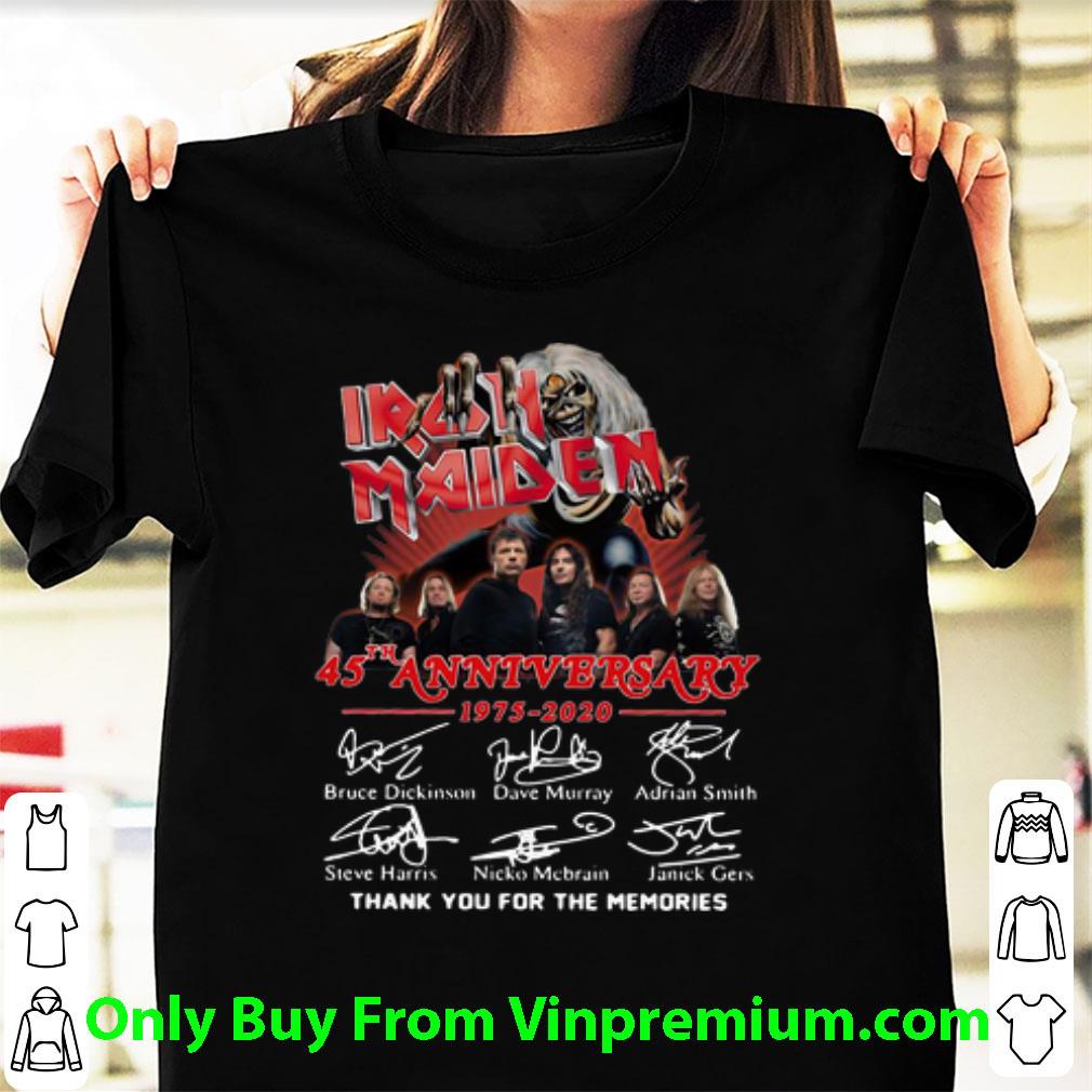 Top Iron Maiden 45th Anniversary Thank You For The Memories Signatures shirt