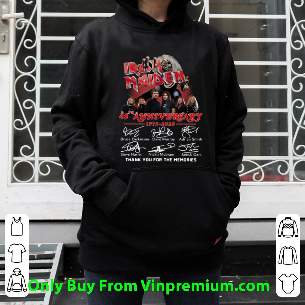 65e79cbb top iron maiden 45th anniversary thank you for the memories signatures shirt 4 - Top Iron Maiden 45th Anniversary Thank You For The Memories Signatures shirt