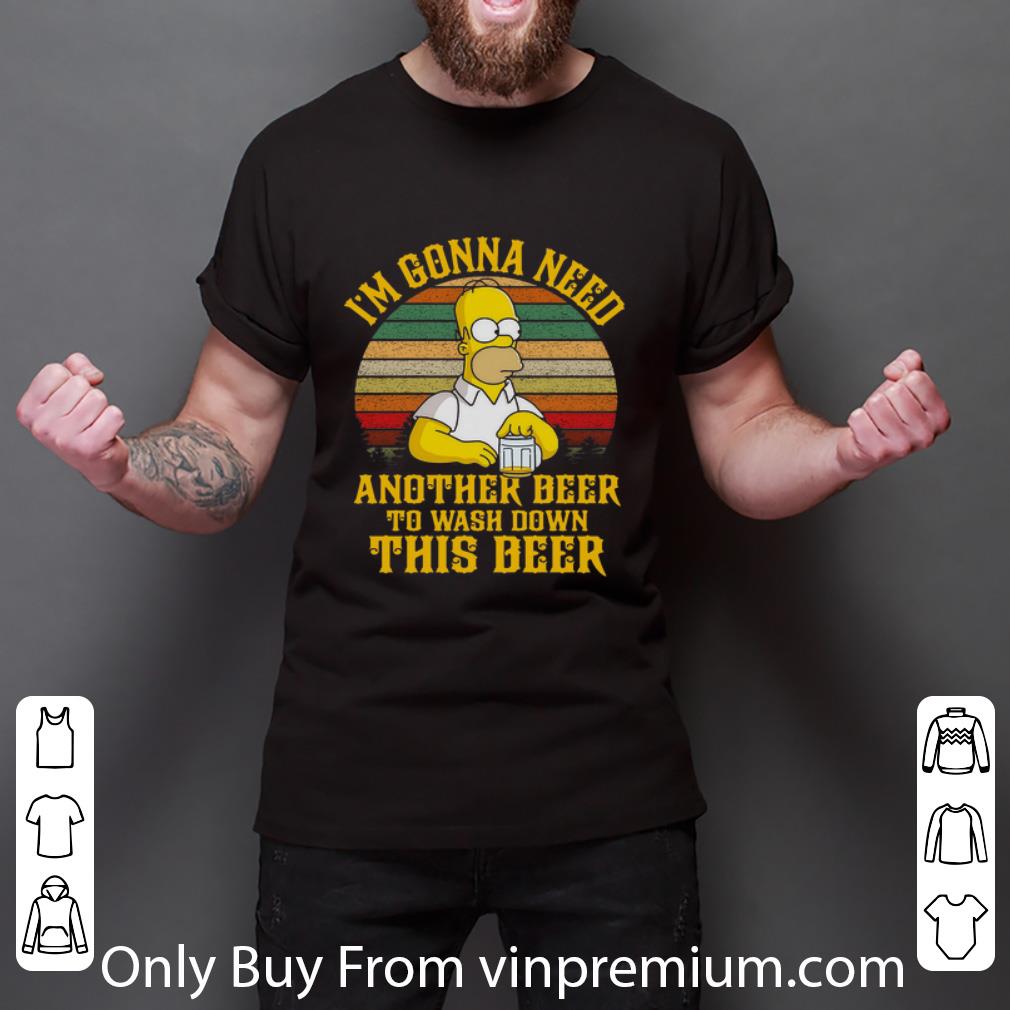Hot Vintage Homer Simpson I’m Gonna Need Another Beer To Wash Down This Beer shirt