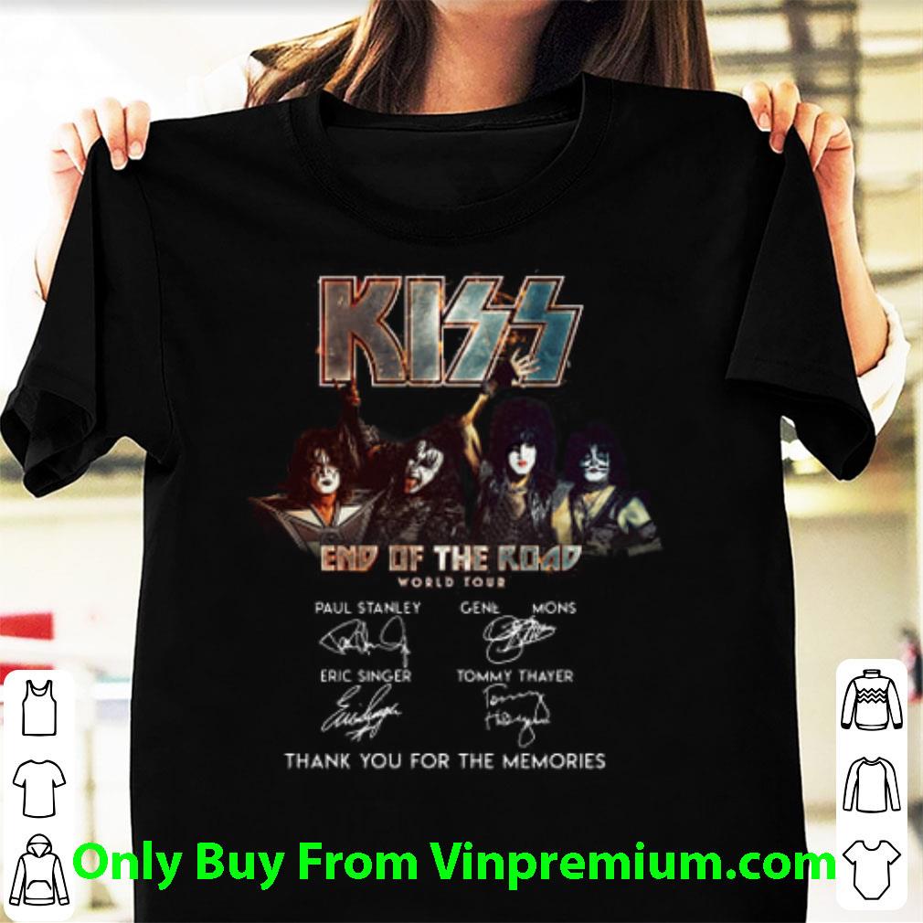 Official Kiss End Of The Road World Tour Thank You For The Memories shirt