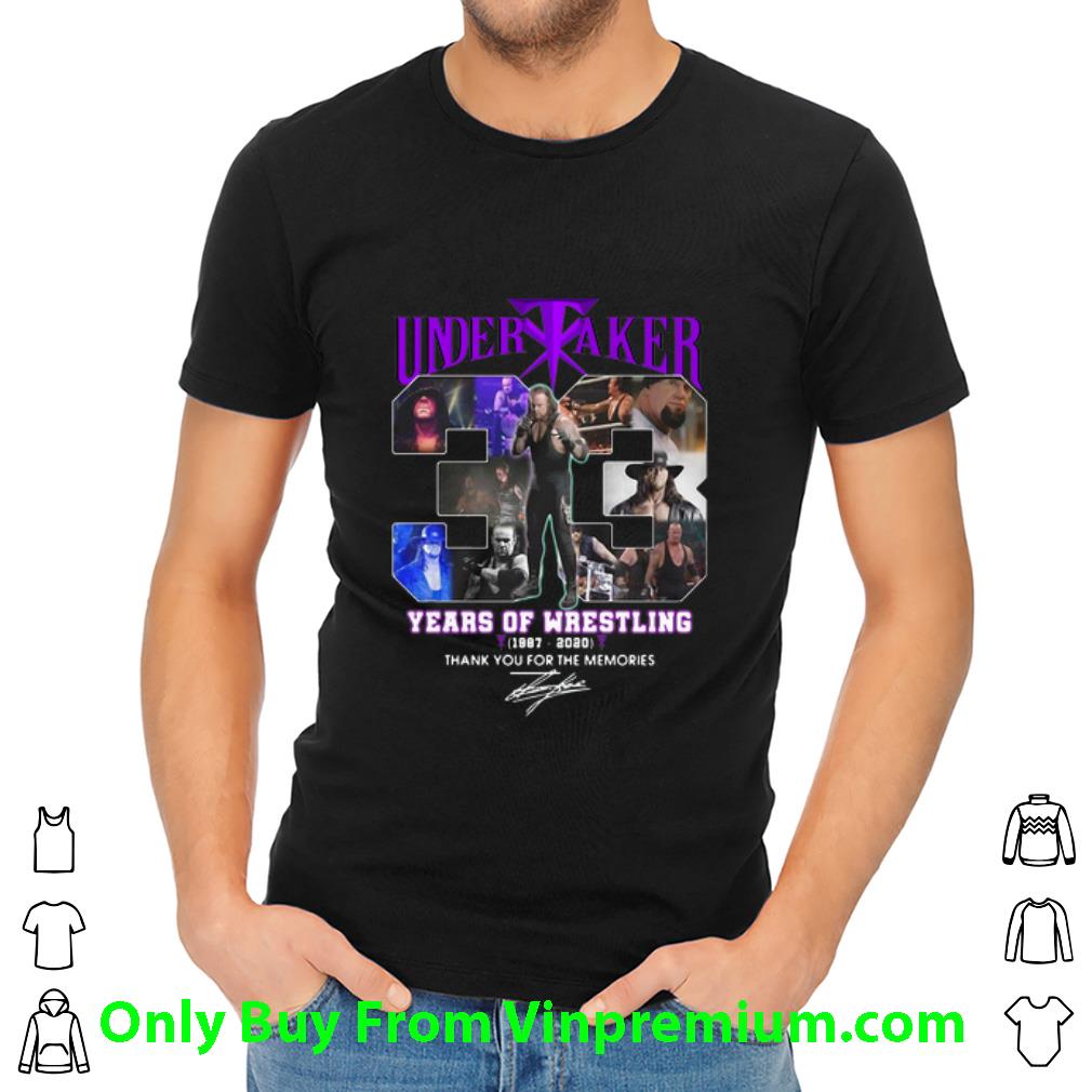 Hot Undertaker 33 Years Of Wrestling Thank You For The Memories Signature shirt