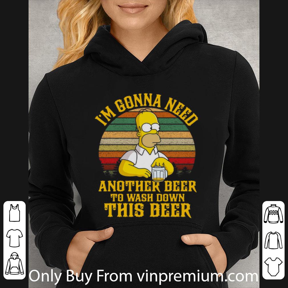 9c3cb2a7 hot vintage homer simpson i m gonna need another beer to wash down this beer shirt 4 - Hot Vintage Homer Simpson I’m Gonna Need Another Beer To Wash Down This Beer shirt