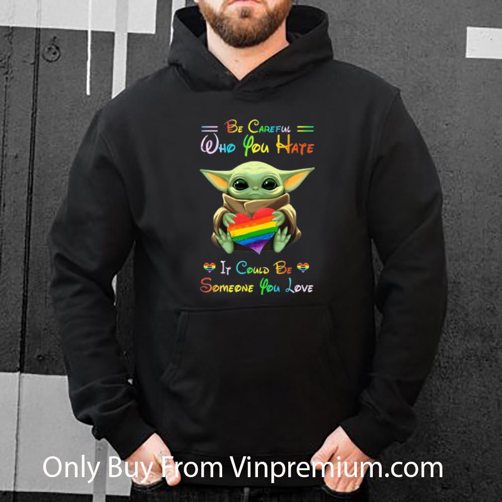 b3fe274d original baby yoda hug lgbt be careful who you hate it could be someone you love shirt 4 - Original Baby Yoda Hug LGBT Be Careful Who You Hate It Could Be Someone You Love shirt