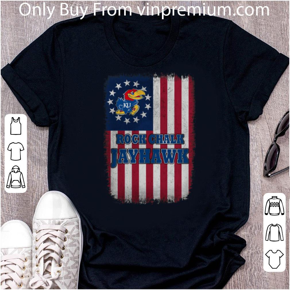 Pretty Rock Chalk Jayhawk Betsy Ross Flag shirt