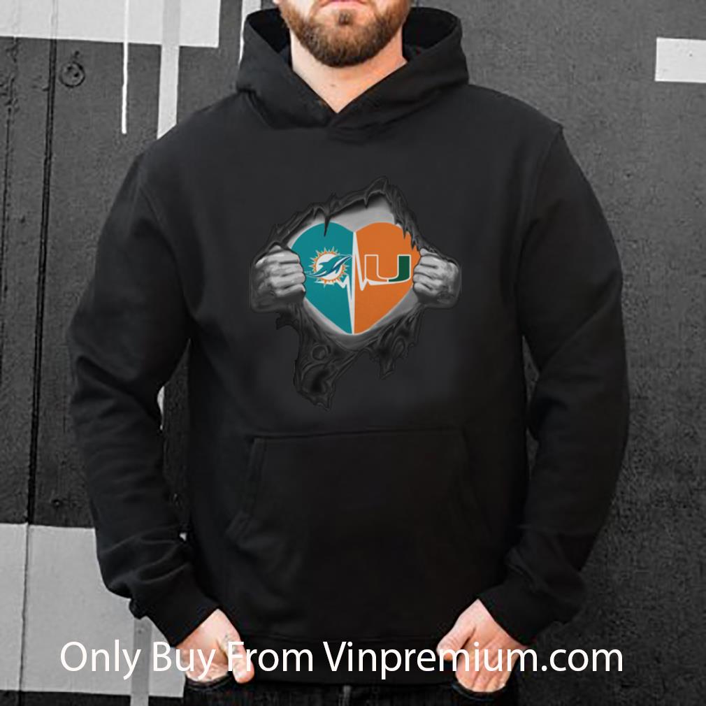 c4a63bf4 top miami dolphins miami hurricanes inside my heart shirt 4 - Top Miami Dolphins Miami Hurricanes Inside My Heart shirt